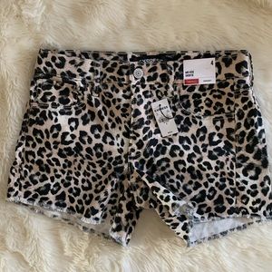 Leopard print shorts from Express, size 4
